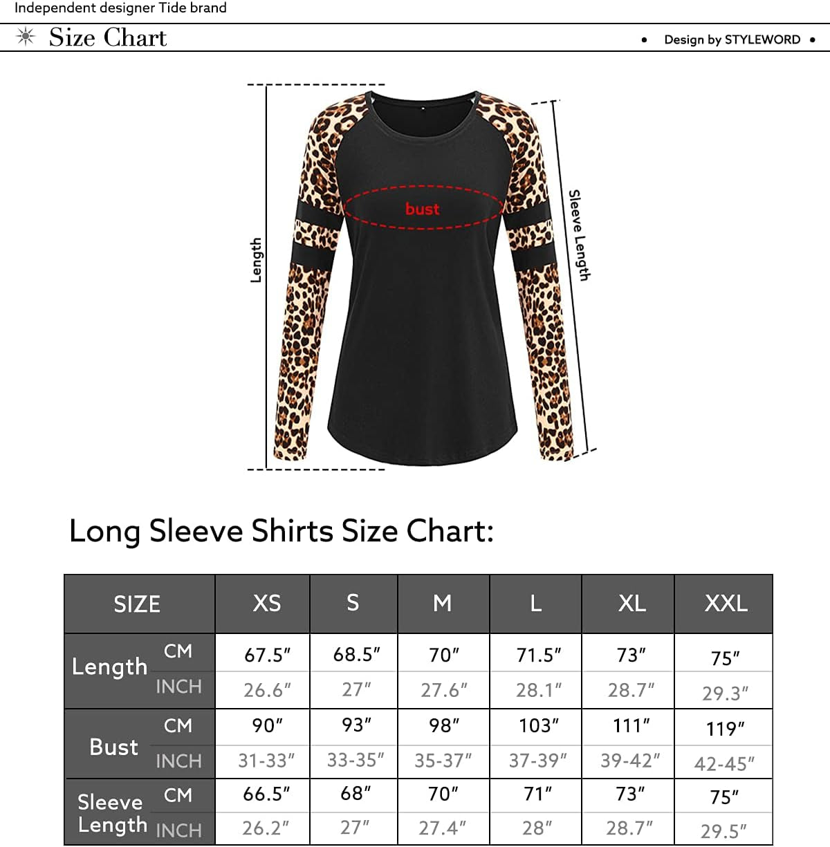 "Wild and Stylish: Women'S Leopard Print Color Block Tunic Tops - Perfect for Casual Chic!"